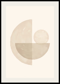 Abstracte cirkels en halve cirkels in beige aquareltinten-2