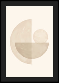 Abstracte cirkels en halve cirkels in beige aquareltinten-4