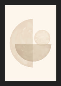 Abstracte cirkels en halve cirkels in beige aquareltinten-5