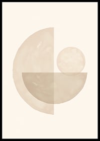 Abstracte cirkels en halve cirkels in beige aquareltinten-6
