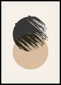 Abstracte vormen in zwart en beige tegen een lichte achtergrond-2