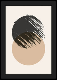 Abstracte vormen in zwart en beige tegen een lichte achtergrond-4