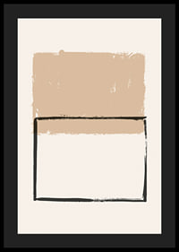Abstract shapes in beige and black on light background-4