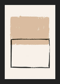 Abstract shapes in beige and black on light background-5