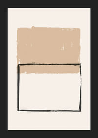 Formes abstraites en beige et noir sur fond clair-5