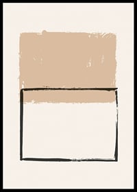 Abstract shapes in beige and black on light background-6