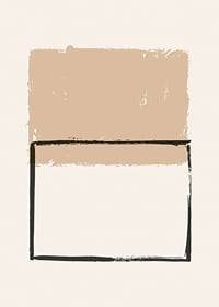 Abstract shapes in beige and black on light background-7