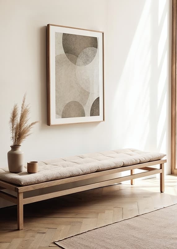 Abstract circles in layers with beige and brown shades-12
