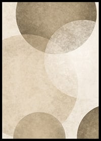 Abstract circles in layers with beige and brown shades-6