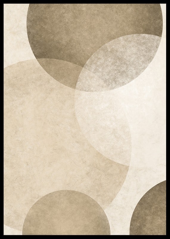 Abstract circles in layers with beige and brown shades-12