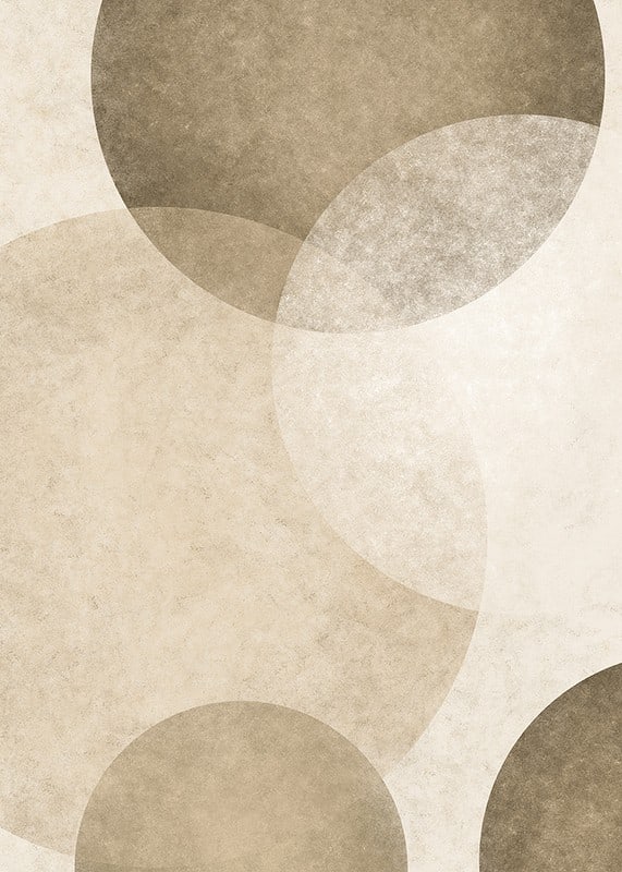 Abstract circles in layers with beige and brown shades-12