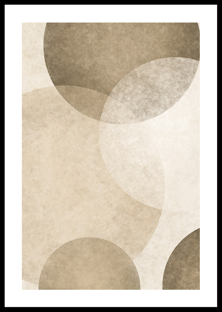 Abstract circles in layers with beige and brown shades-12