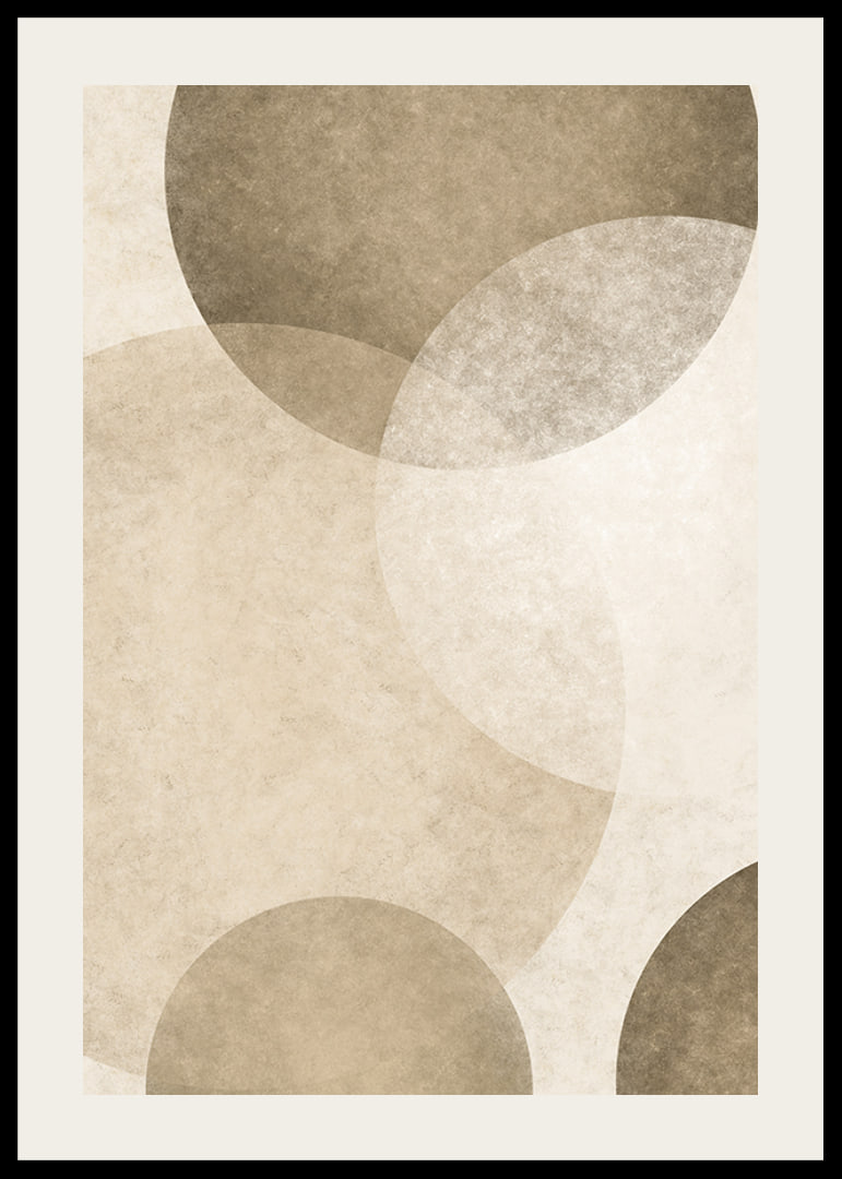 Abstract circles in layers with beige and brown shades-12