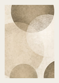 Abstract circles in layers with beige and brown shades-3