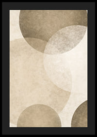 Abstract circles in layers with beige and brown shades-4