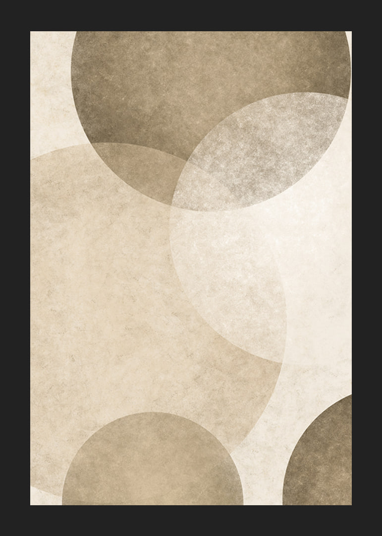 Abstract circles in layers with beige and brown shades-12