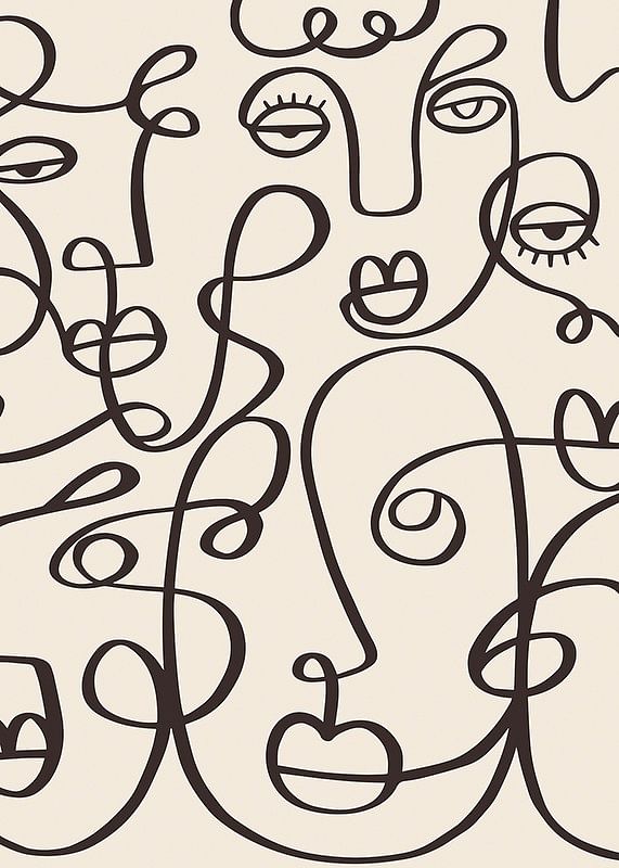 Line Art Faces-12