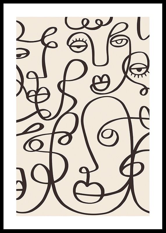 Line Art Faces-12