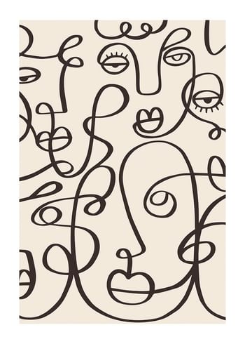 Poster Line Art Faces