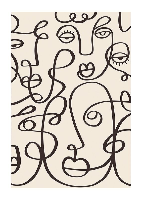 Line Art Faces-12