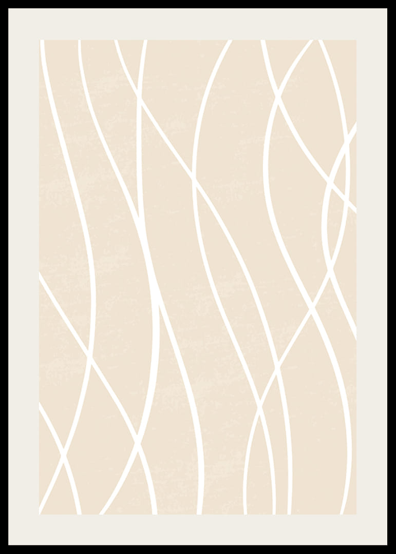 Abstraktné biele čiary na pieskovo sfarbenom pozadí s textúrou-12