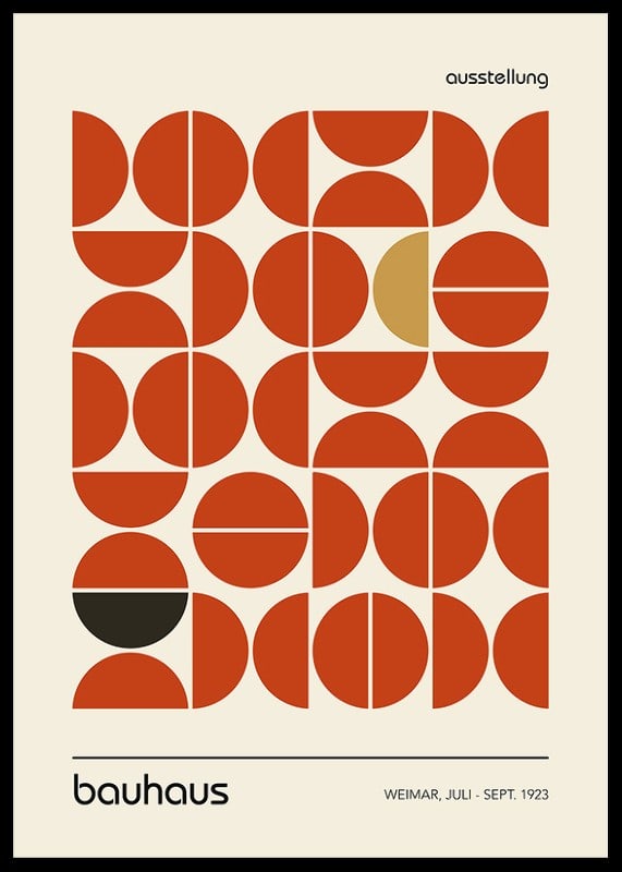 Grafisk illustration med röda geometriska former och beige bakgrund-12