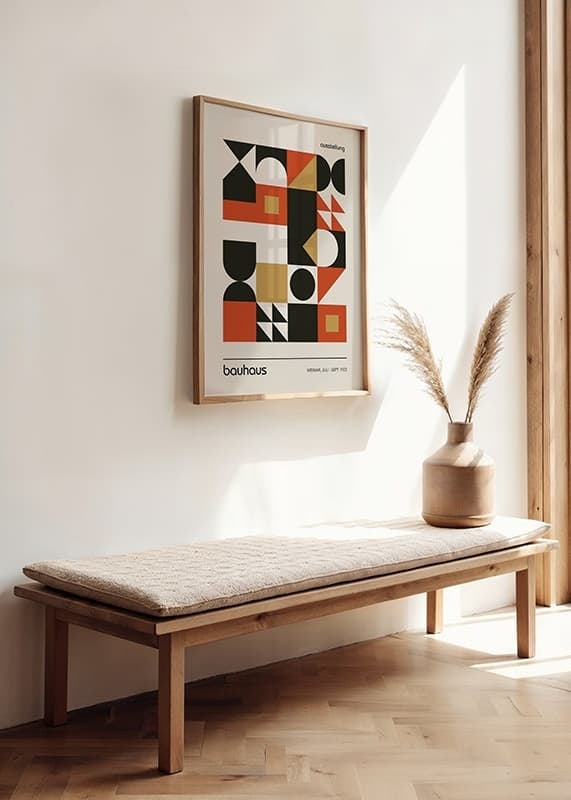 Grafisk Bauhaus-inspirerad design med geometriska former-12