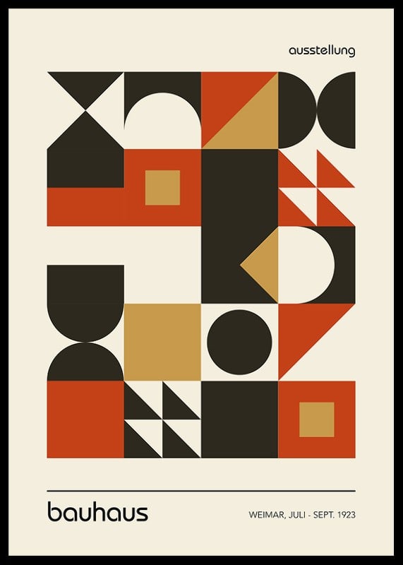 Grafisk Bauhaus-inspirerad design med geometriska former-12