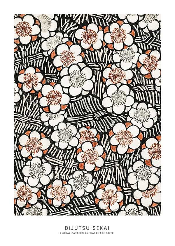 Poster Floral Pattern By Watanabe Seitei