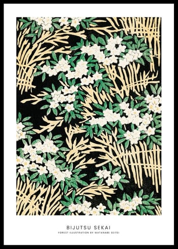 Poster Forest Illustration By Watanabe Seitei