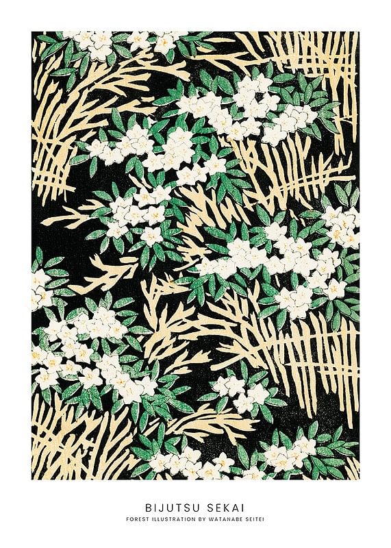 Forest Illustration By Watanabe Seitei-12