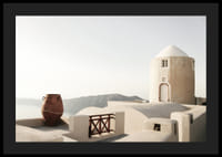 Photograph of whitewashed buildings and pot in Greece-4