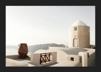 Photograph of whitewashed buildings and pot in Greece-5