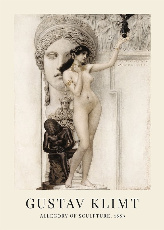 Plakāts Allegory Of Sculpture By Gustav Klimt