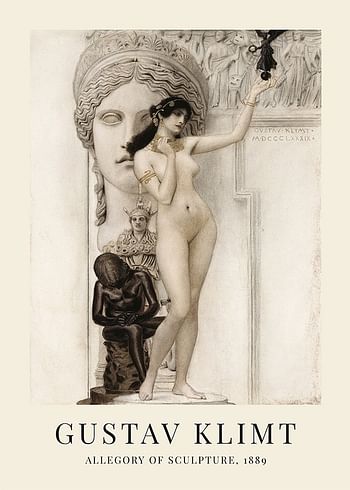 Póster Allegory Of Sculpture By Gustav Klimt