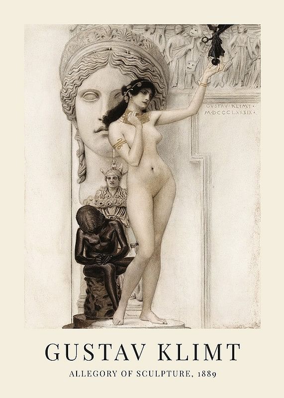 Poster Allegory Of Sculpture By Gustav Klimt