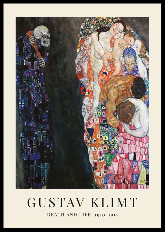Poster Death And Life By Gustav Klimt