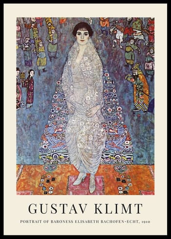 Poster Portrait Of Baroness By Gustav Klimt