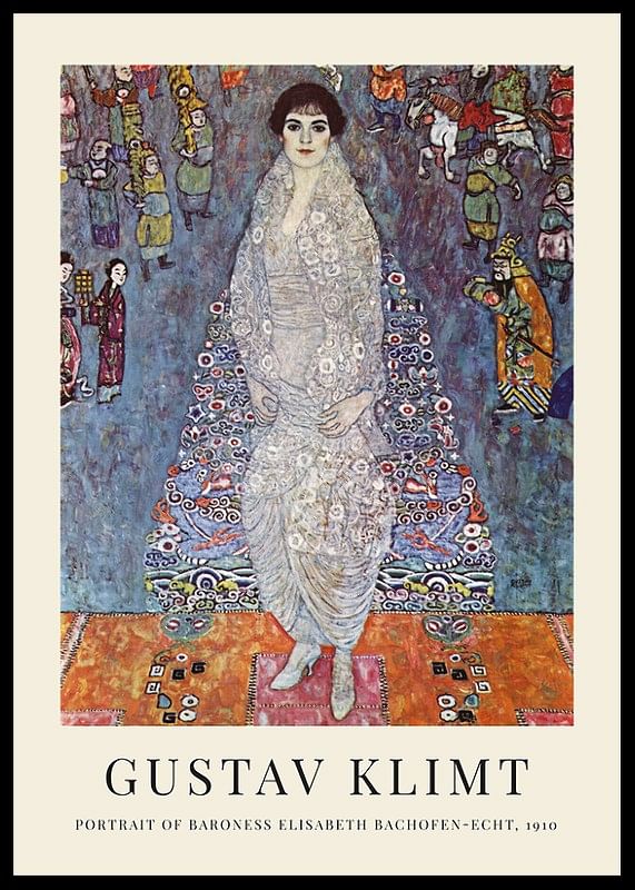 Portrait Of Baroness By Gustav Klimt-12