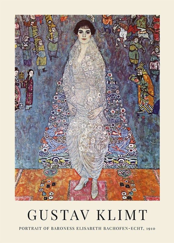 Plakāts Portrait Of Baroness By Gustav Klimt