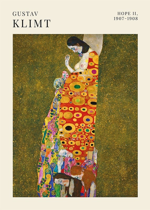Plakāts Hope II By Gustav Klimt
