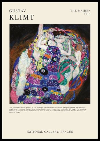 Poster The Maiden By Gustav Klimt