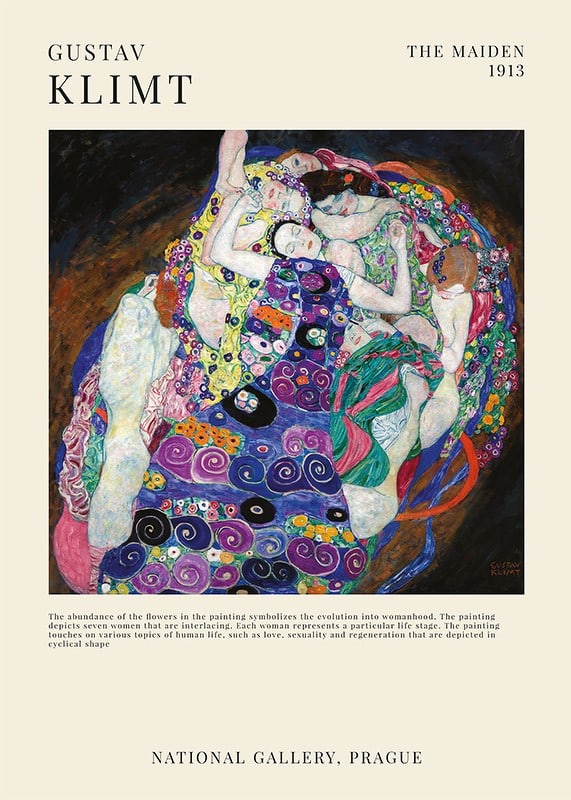 Plakāts The Maiden By Gustav Klimt