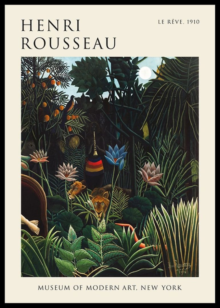 Reproduction de Le Rêve de Henri Rousseau - Galerie Mont-Blanc Reproduction de Le Rêve de Henri Rousseau - Galerie Mont-Blanc