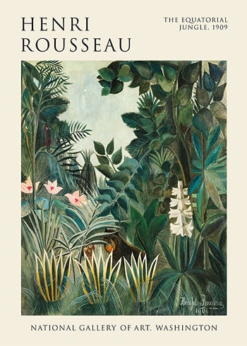 Plagát The Equatorial Jungle By Henri Rousseau