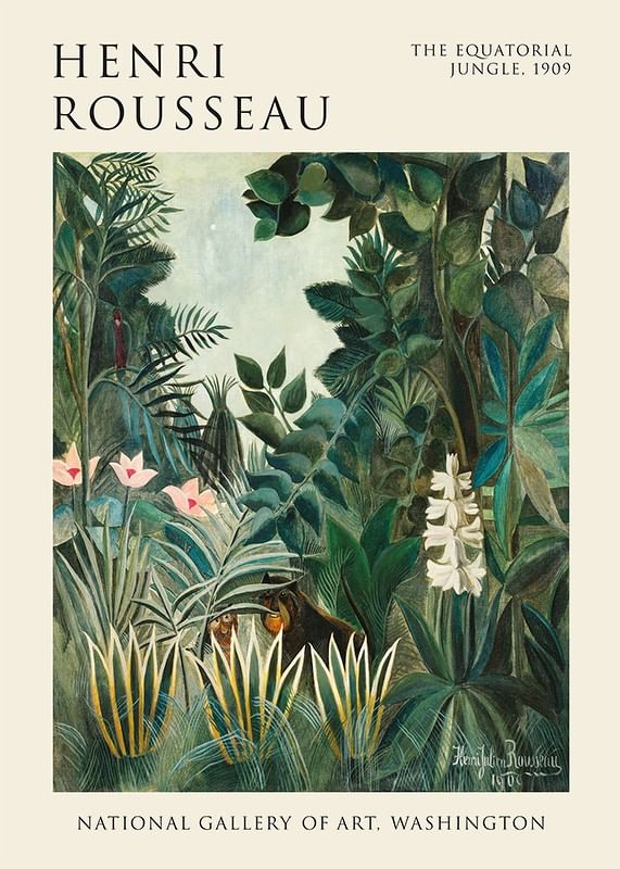 Plagát The Equatorial Jungle By Henri Rousseau