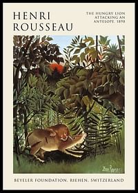 The Hungry Lion By Henri Rousseau-0