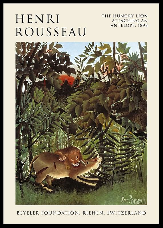 The Hungry Lion By Henri Rousseau-12