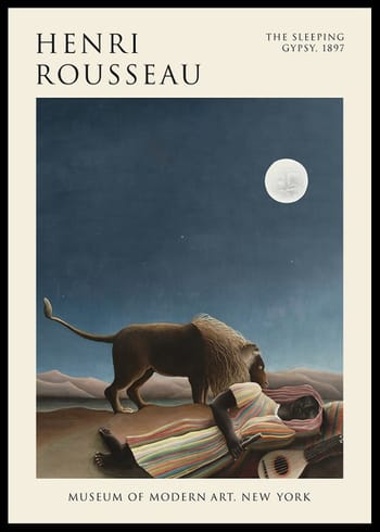 Plagát The Sleeping Gypsy By Henri Rousseau
