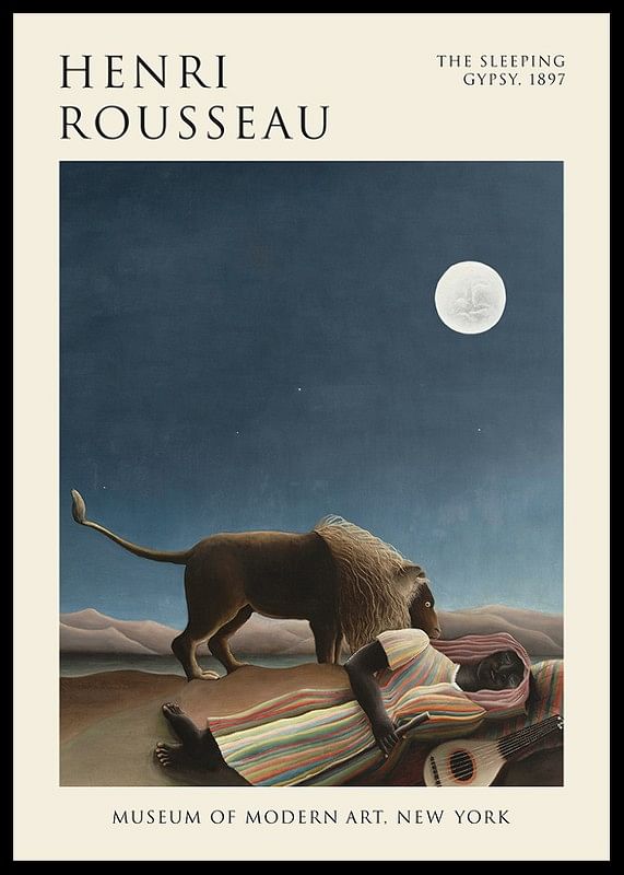 The Sleeping Gypsy By Henri Rousseau-12